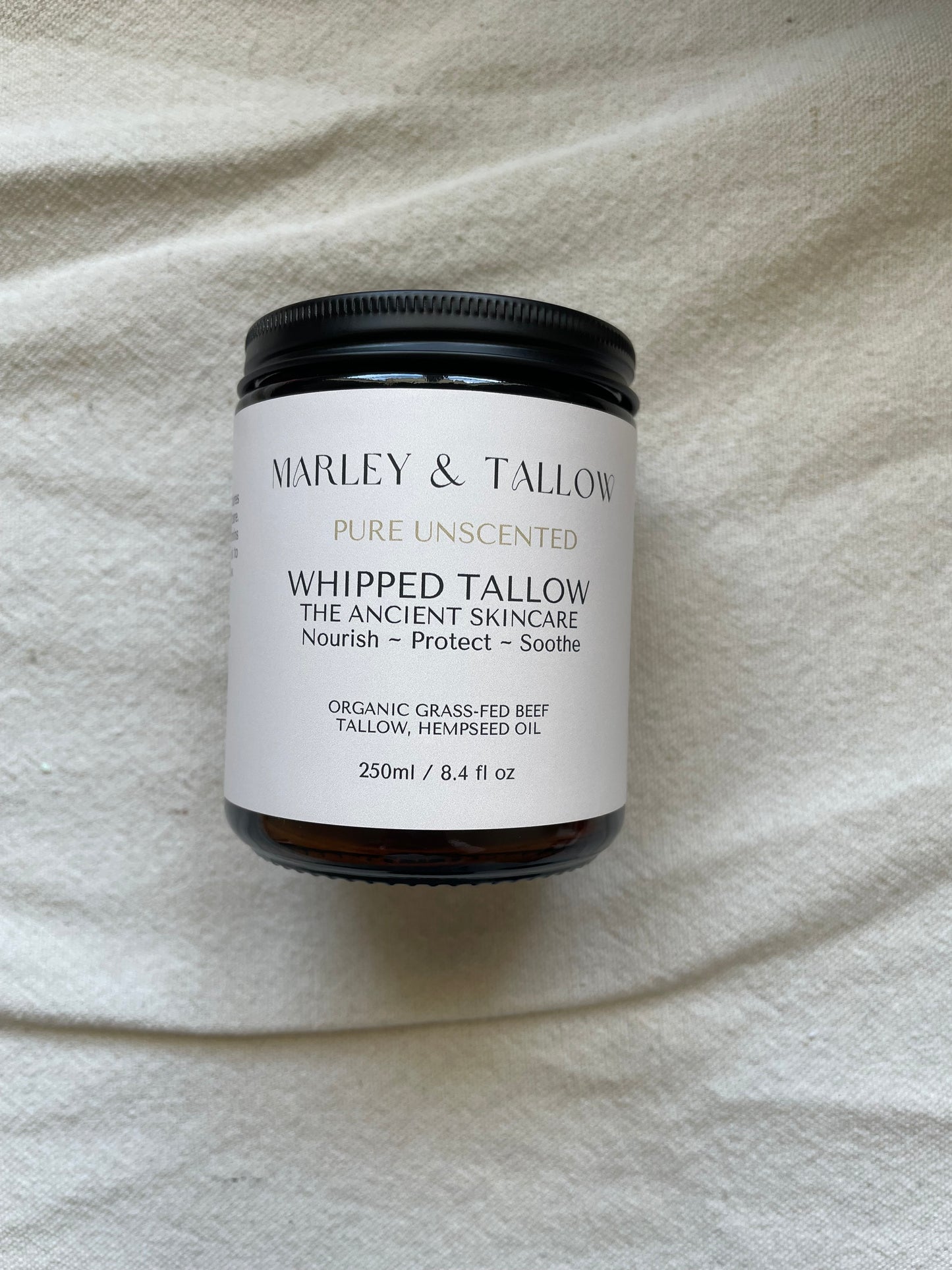 250mls pure unscented whipped tallow